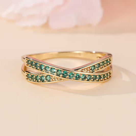 Smaragd Fluss Ring | Gold