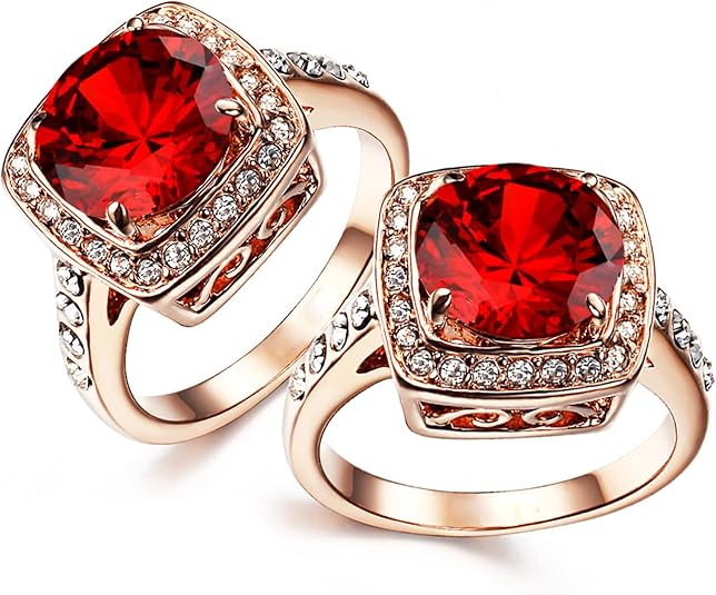 Rubin Halo Statement-Ring | Roségold