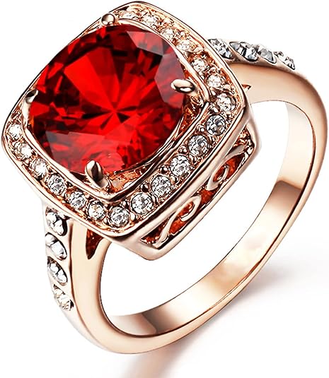 Rubin Halo Statement-Ring | Roségold