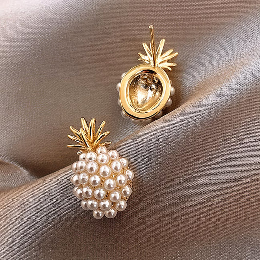 Perlen-Ananas Ohrringe