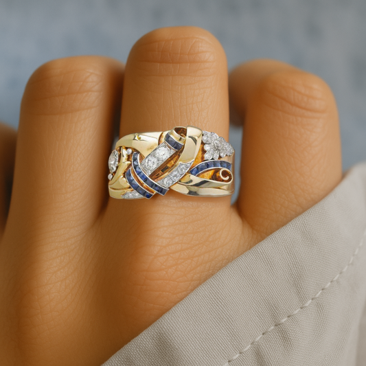 Gold Vintage Zirkonia-Ring