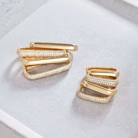 Ikone Pavé Creolen | Gold