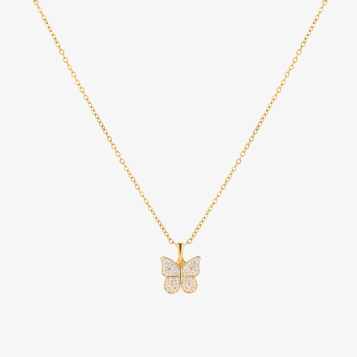 Strahlend Schmetterling-Halskette | Gold
