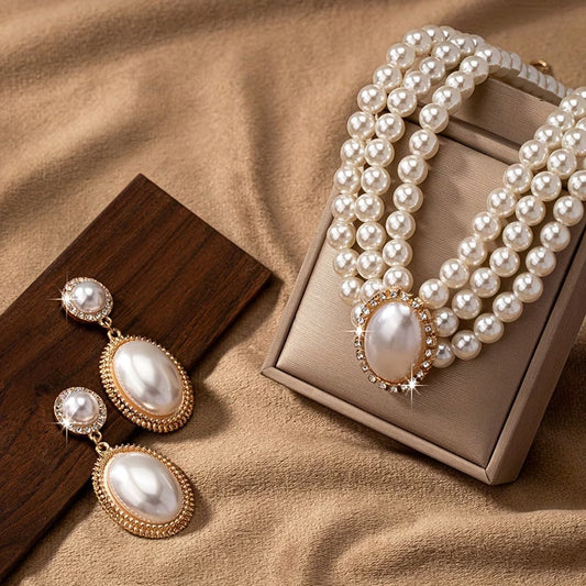 Vintage Perlen-Strang Schmuckset