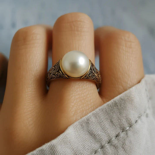 Gold Filigran Perlenring