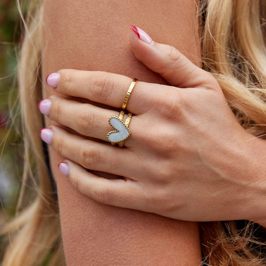 Gold Herz Motiv Ring