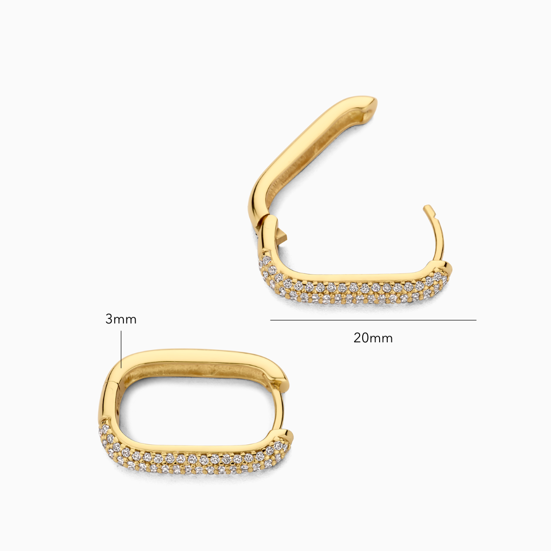Ikone Pavé Creolen | Gold