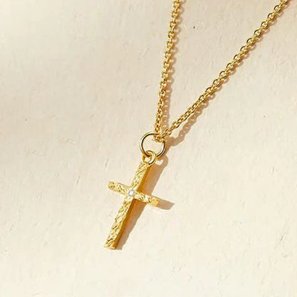 Kreuz Initiale Halsketten-Set | Gold