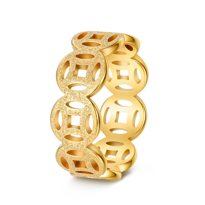 Ella Klassisch Pattern Ring | Gold