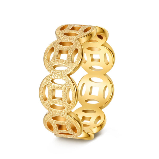 Ella Klassisch Pattern Ring | Gold