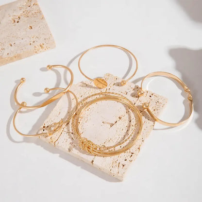Geknotet Eleganz Armband-Set | Gold
