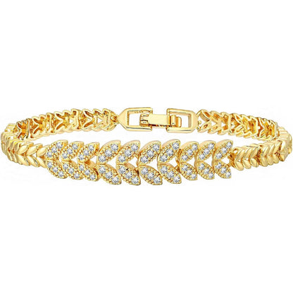 Immerblatt Tennisarmband | Gold