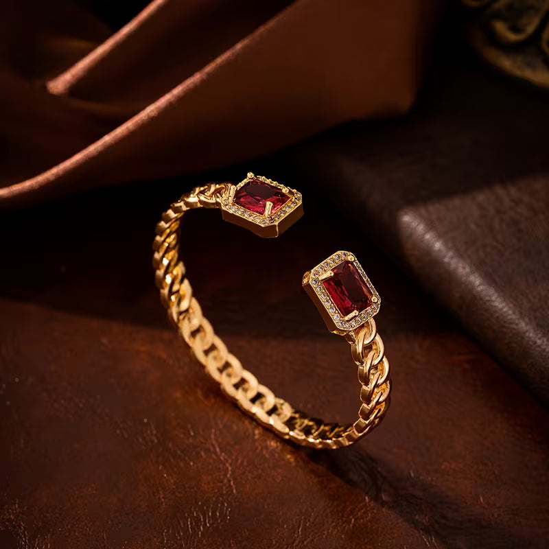Veloria Rubin Offen Armband | Gold