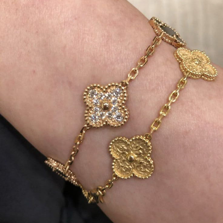 Kleeblatt-Armband Diamant