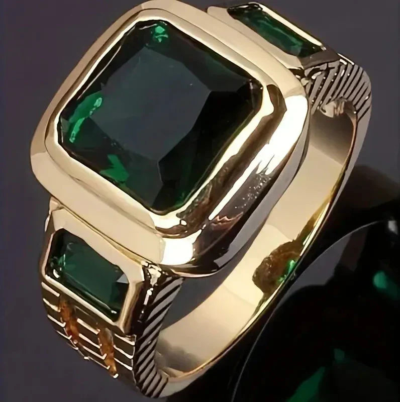 Gold Smaragd Siegelring Ring