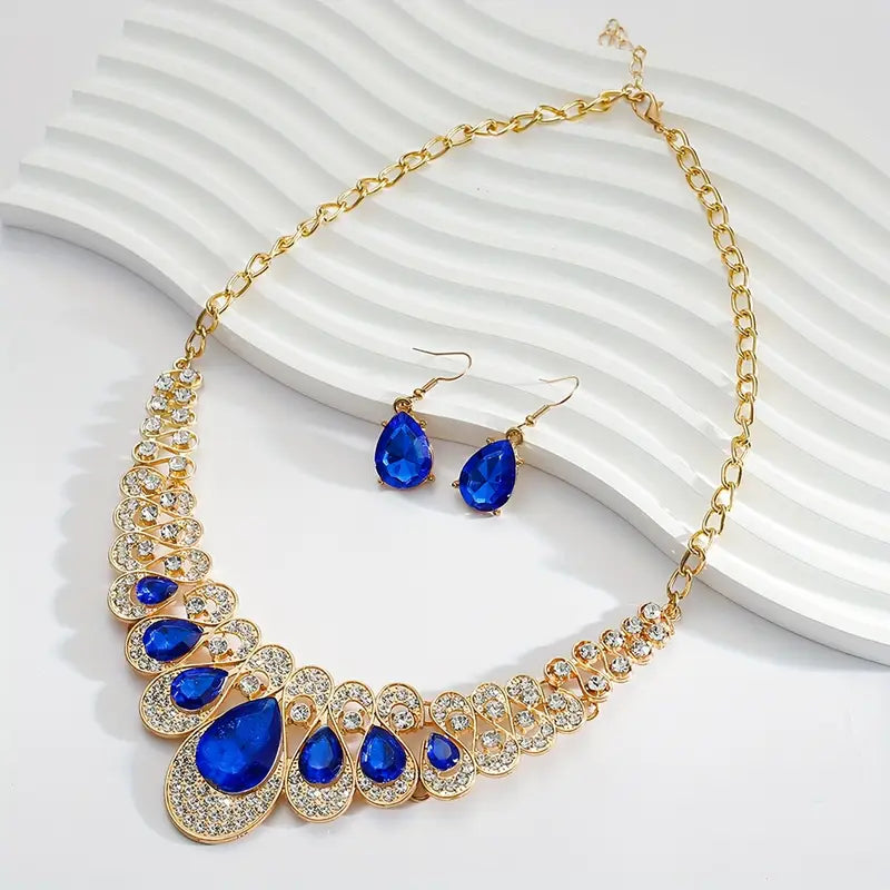 Maevina Saphir-Schmuckset | Gold