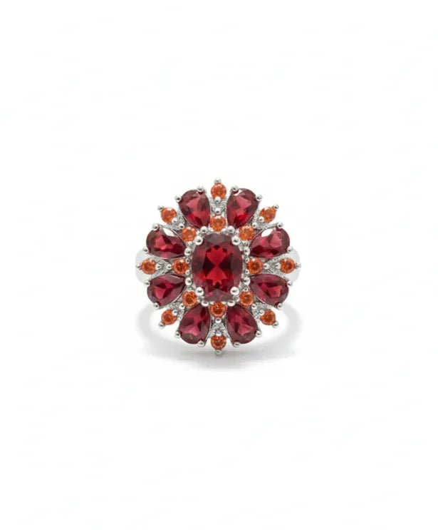 Scharlachrot Blütenblatt Ring | Gold