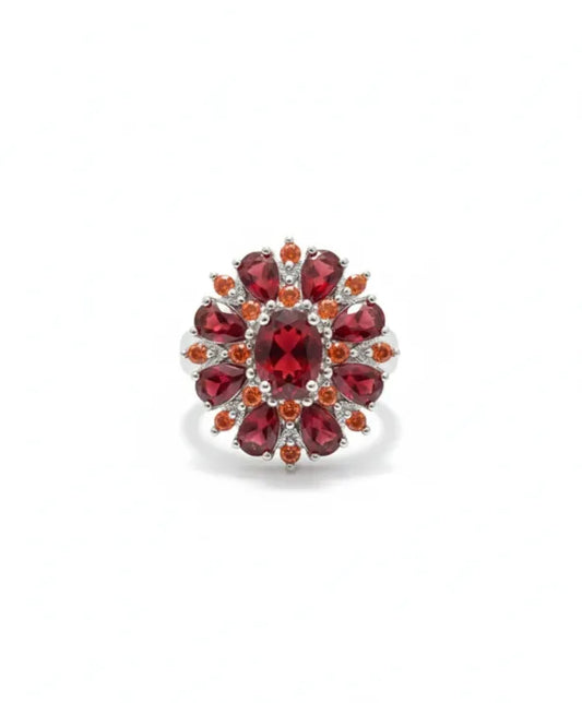 Scharlachrot Blütenblatt Ring | Gold