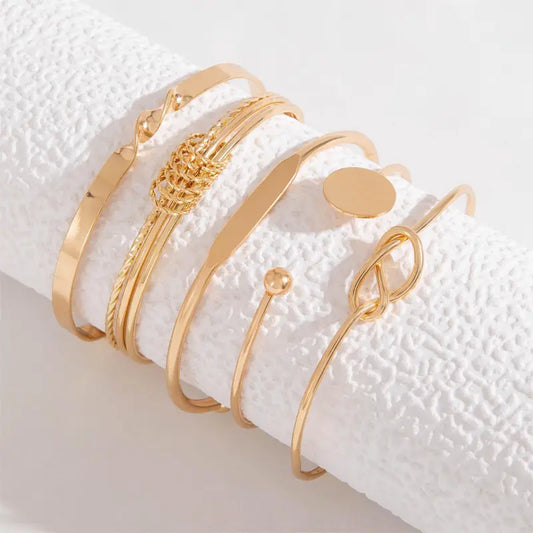Geknotet Eleganz Armband-Set | Gold