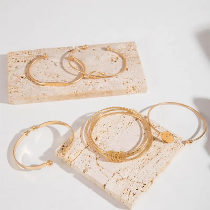 Geknotet Eleganz Armband-Set | Gold
