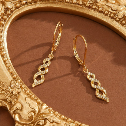 Schimmer Drehung Ava Ohrringe | Gold