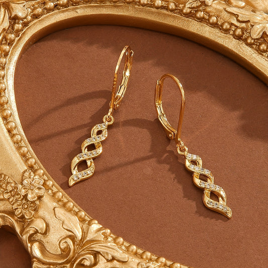 Schimmer Drehung Ava Ohrringe | Gold