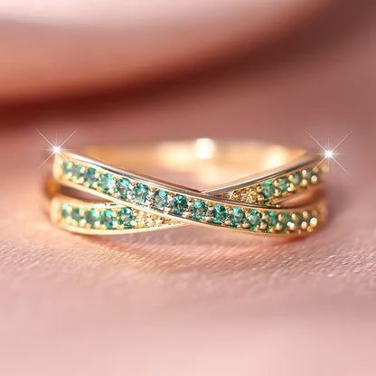 Smaragd Fluss Ring | Gold
