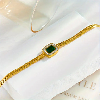 Gold Smaragd Kette Armband
