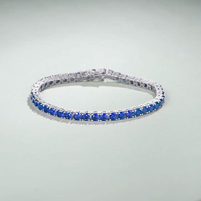 Saphir Tennisarmband | Weißgold