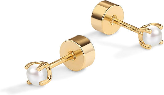 Zart Perlen-Ohrstecker | Gold