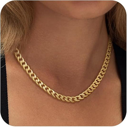 Massiv Cuban Kettenglied Halskette | Gold