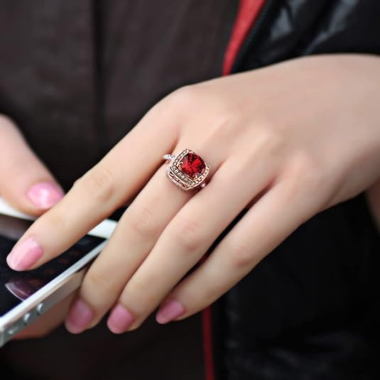 Rubin Halo Statement-Ring | Roségold