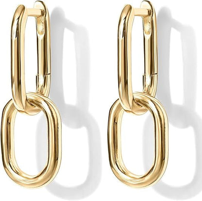 Kettenglied Tropfen-Creolen | Gold