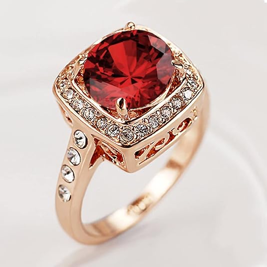 Rubin Halo Statement-Ring | Roségold