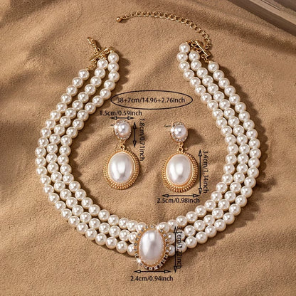Vintage Perlen-Strang Schmuckset