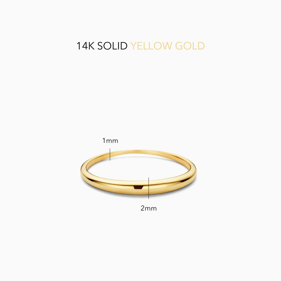 Schmal Kuppel Ring | Gold