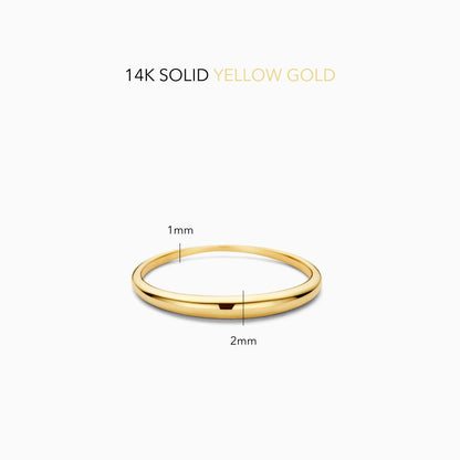 Schmal Kuppel Ring | Gold
