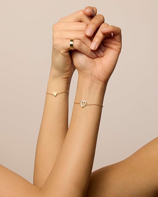 Strahlend Herz Armbänder | Gold