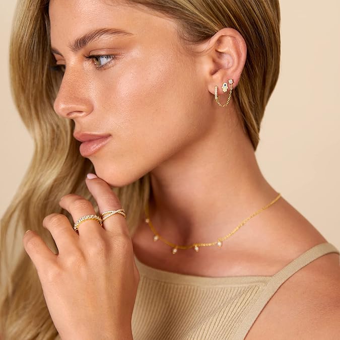 Adella Kette Ohrringe | Gold