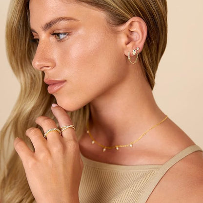 Adella Kette Ohrringe | Gold