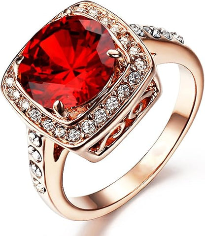 Rubin Halo Statement-Ring | Roségold