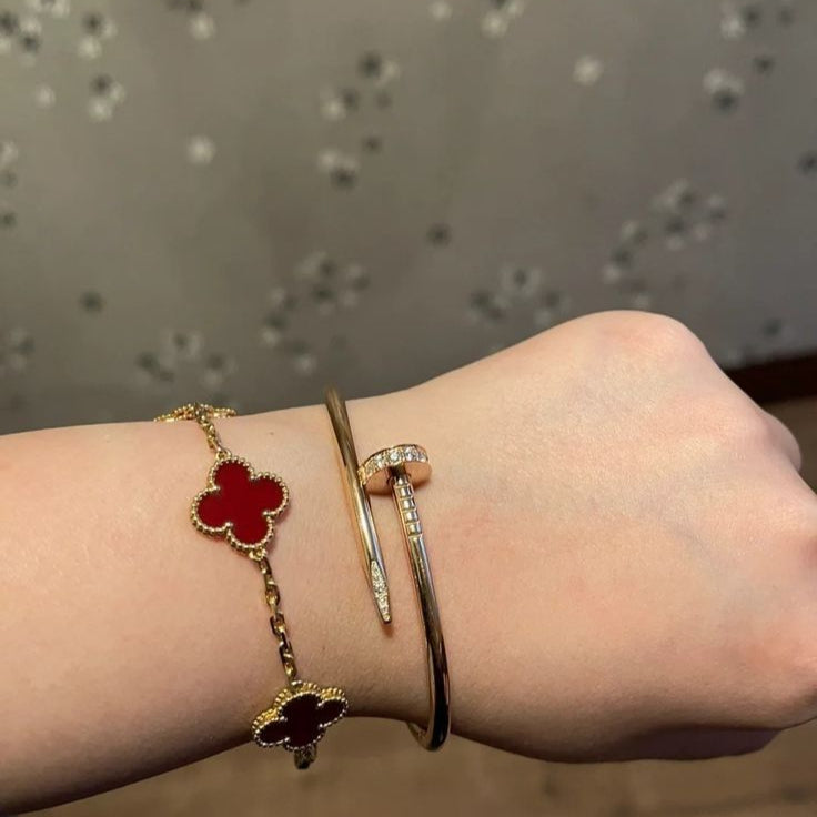 Kleeblatt-Armband Rot