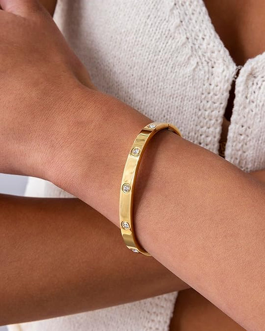 Halo Punkt Armband | Gold