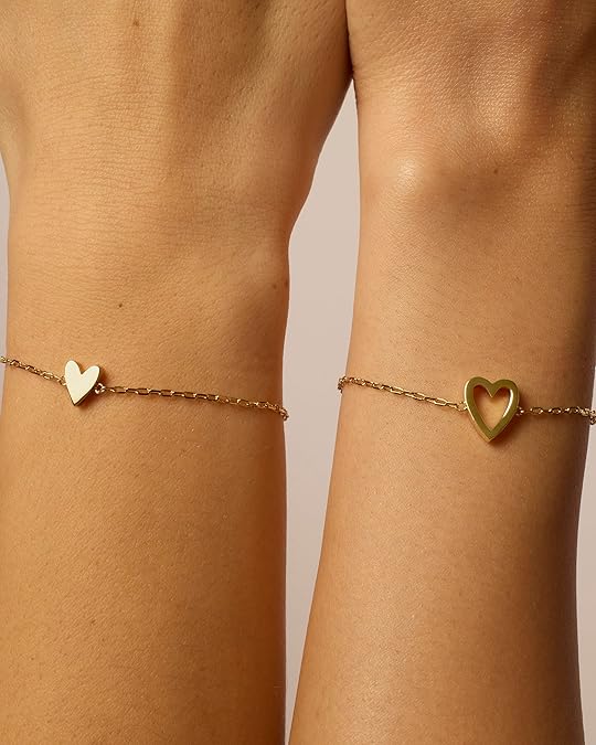 Strahlend Herz Armbänder | Gold