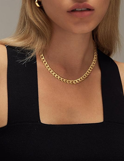 Massiv Cuban Kettenglied Halskette | Gold