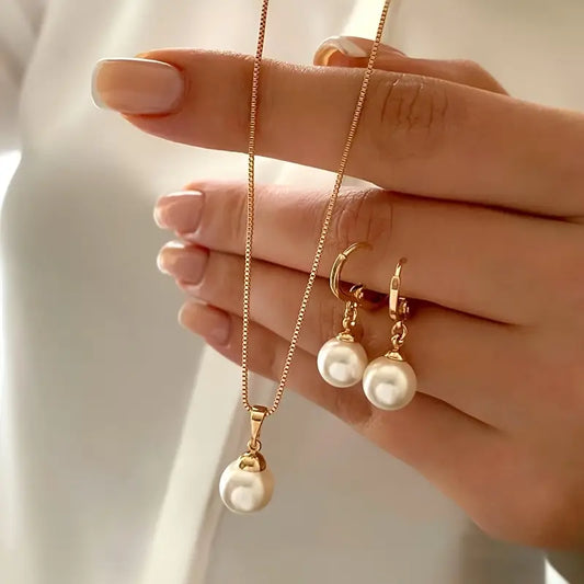 Goldfarben Grace Perlen-Schmuckset | Gold