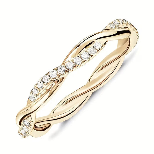 Zwei Stil Akzent Ring | Gold