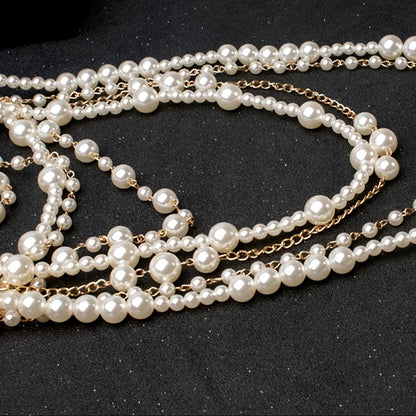 Boho Mehrreihig Perlen-Statement Set
