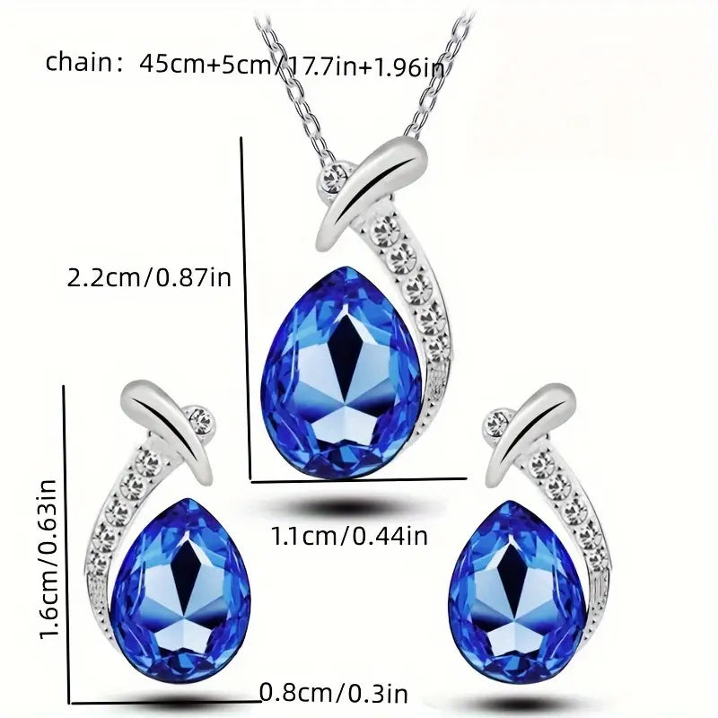 Klassisch Meerjungfrau Eleganz Schmuckset | Weißgold