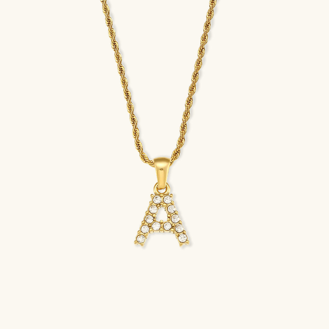 Maeve Buchstabeninitiale Diamant-Halskette